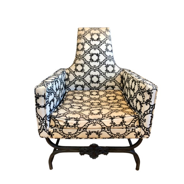 Vintage Midcentury High-Back Club Chairs - A Pair For Sale In Boston - Image 6 of 9