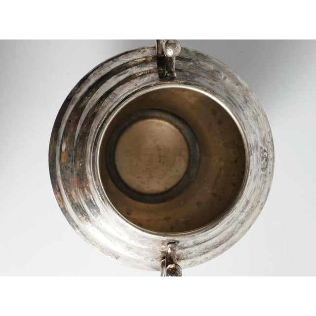 Art Deco Silver-Plated Globe Vase with Handles, Sweden, 1950s For Sale - Image 9 of 18