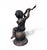 Neoclassical 1980s Charming Patinated Bronze Putto on Sphere Fountain Figure For Sale - Image 3 of 6