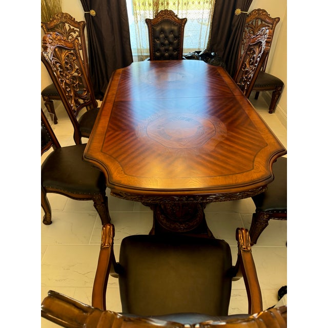 Traditional Acme Attributed Vendome Double Pedestal Dining Table For Sale - Image 3 of 18