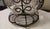 Metal Antique French Pedestal Urn Caged Glass Twisted Wire Vase Late 19th Century For Sale - Image 7 of 11