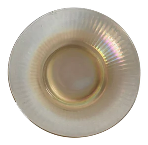 Midcentury Vintage Marigold Iridescent Carnival Glass Serving Bowl