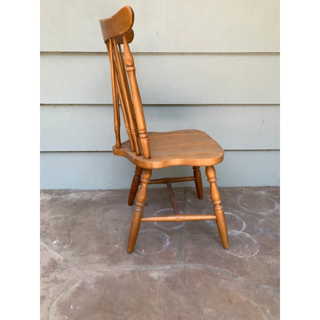 1950s Vintage Wood Side Chair For Sale - Image 4 of 8
