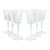 6 Vintage Etched Flower Optic Wine, Water or All Purpose Glasses For Sale