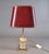 French Table Lamp with Glass Fruit and Red Tole Shade, 1970s For Sale - Image 4 of 8