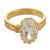 Modern Mid 20th Century Gia 3.04 Carat Old Mine Cut Diamond 18k Yellow Gold Engagement Ring, Size 6 For Sale - Image 3 of 6