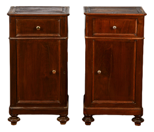 Late 19th Century Wooden Bedside Tables, Set of 2