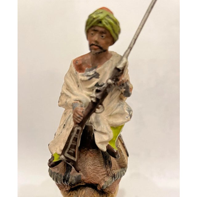 Orientalist Nuremberg Late 19th Century, Arab Lead Sculpture For Sale - Image 9 of 11