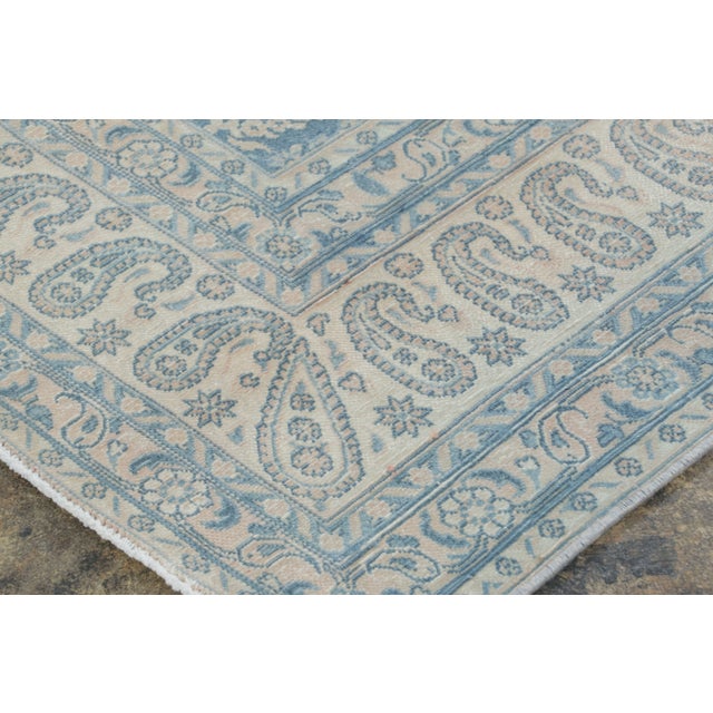 Antique 20th Century Persian Khorasan Rug in Sky Blue With Paisleys - Rug & Kilim For Sale - Image 9 of 9