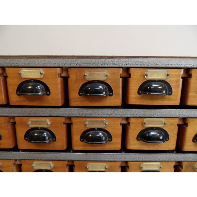 Vintage Dutch Watchmaker's Filing Cabinet with Drawers, 1950s For Sale - Image 3 of 13