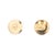 Contemporary Late 20th Century Pair of 14k Gold X Button Earrings For Sale - Image 3 of 3