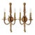 Vintage French Louis XVI Gilt Bronze Double-Arm Rope and Tassel Wall Sconces - a Pair For Sale