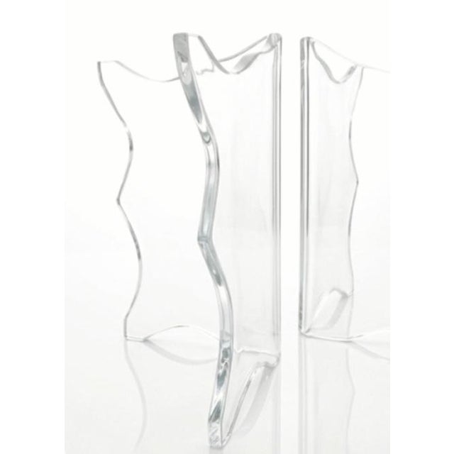 Mid-Century Modern Vintage Large Charles Hollis Jones Style Mid Century Modern Iceberg Massive Lucite Dining/Desk Table Bases- A Pair For Sale - Image 3 of 9