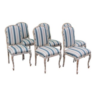 Vintage Hand Carved Dining Chairs - Set of 6 For Sale