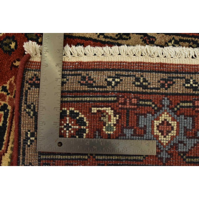 Heriz Runner 4′ X 12’1” Red Wool Tribal Hand-Knotted Oriental Rug For Sale - Image 13 of 13