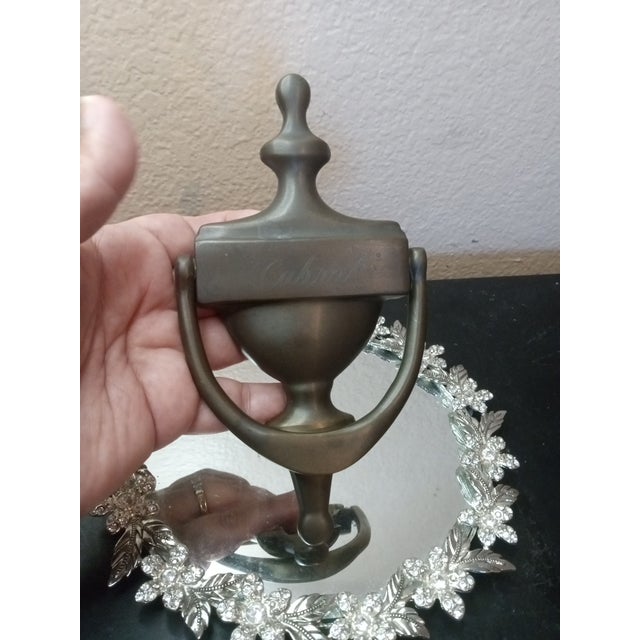 Art Nouveau 1950s Gorgeous Art Noveau France Solid Bronze Door Knocker For Sale - Image 3 of 5