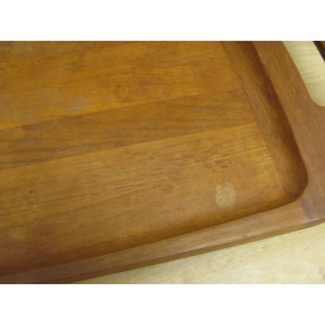 Jens Harald Quistgaard 1970s Large Jens Quistgaard for Dansk Teak Serving Tray For Sale - Image 4 of 12