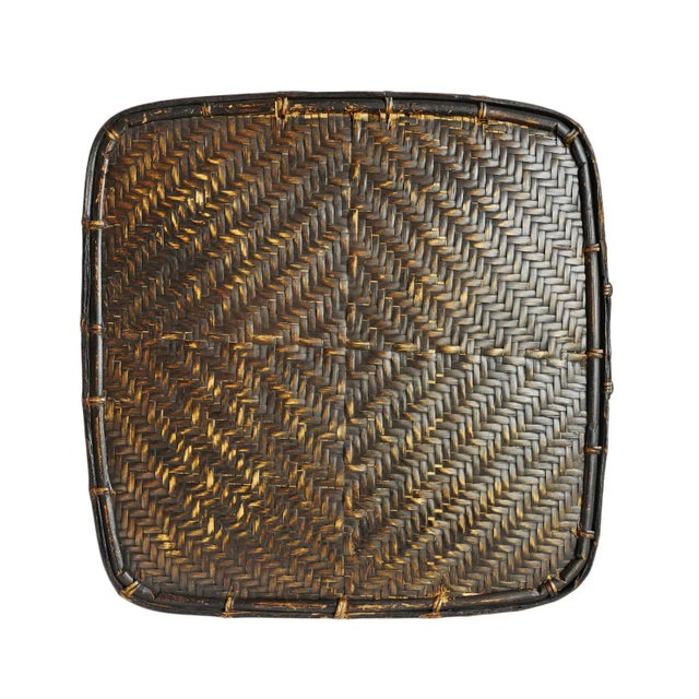 Contemporary Vintage Akha Thai Organic Modern Square Basket For Sale - Image 3 of 5