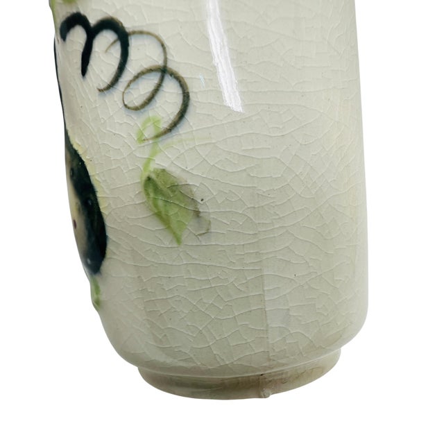 1960s Mid-Century Japanese Hand-Painted Fruit Relief Pitcher & Tumbler Set - 6 Pieces For Sale - Image 5 of 14