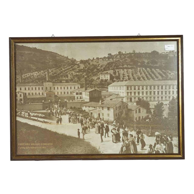 Vintage Cartiere Milano Fabriano Poster, Factory Release For Sale