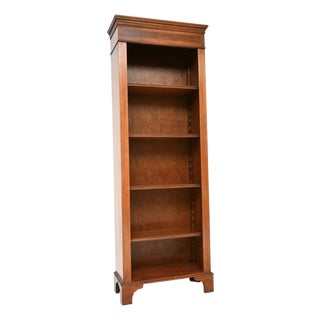 Georgian Style Walnut Open Bookcase, 1950s For Sale