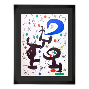 Joan Miro Original 1968 Color Lithograph Numbered Limited Ed. W/Custom Frame