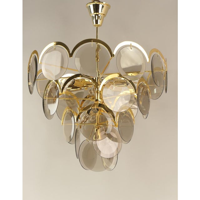 Five-Tier Glass Chandelier from Vistosi, 1970s For Sale - Image 11 of 11