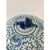 Late 20th Century Chinoiserie Blue and White Porcelain Covered Jars With Foo Dog Finials, Pair For Sale - Image 5 of 13