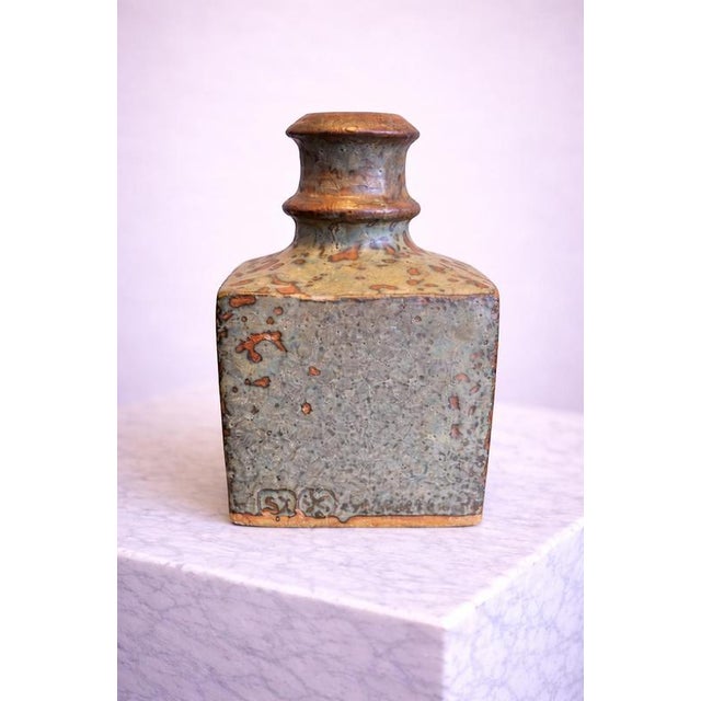 Ceramic Mid-Century Modern Japanese Studio Pottery Vase in Stoneware, 1950s For Sale - Image 7 of 9