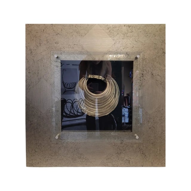 Framed Necklace in Silver Plated Metal For Sale - Image 13 of 13