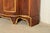 Baker Furniture Italian Provincial Carved Cherry Wood, Parcel Gilt, and Marble Top Demilune Sideboard or Bar Cabinet For Sale - Image 12 of 16