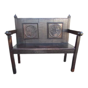 Antique Flemish Oak Bench