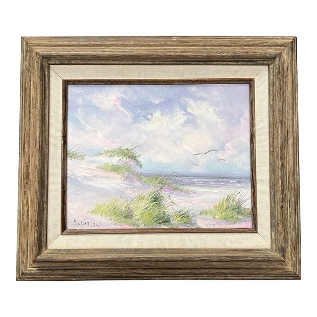 1950’s Original Impressionist Seascape Beach Painting For Sale