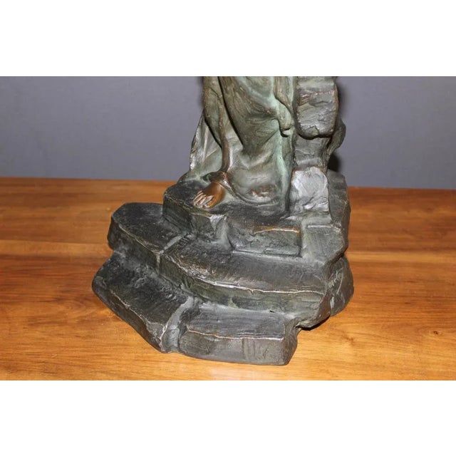 Antique Sculpture of a Woman by Alfred Jean Foretay For Sale - Image 4 of 12
