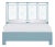 X & Diamond Standard Bed King, Pool Blue For Sale
