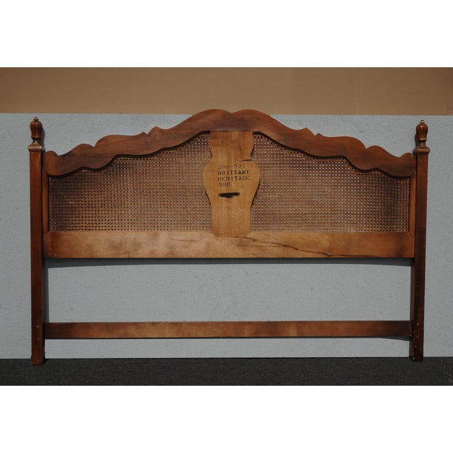 Vintage Drexel Heritage French Provincial Louis XV Cane King Headboard For Sale - Image 17 of 17