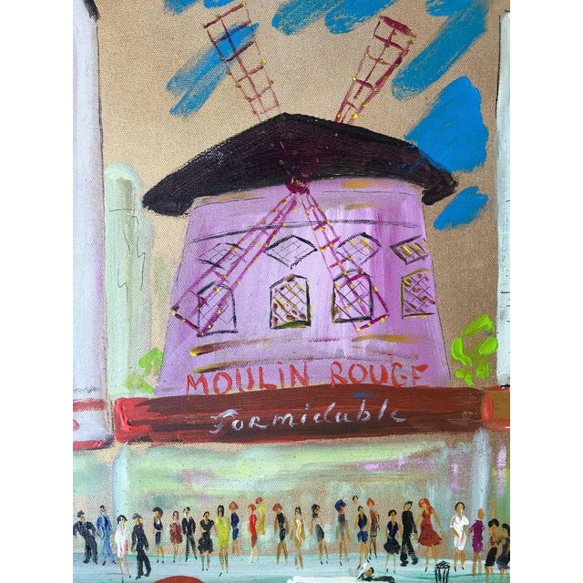 Wallis, Moulin Rouge, 2000s, Acrylic on Canvas, Framed For Sale - Image 6 of 7