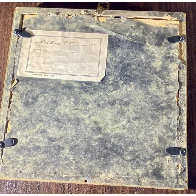 1920s Art Deco Pochoir of Caroling Family on a Winter Night. Circa 1920-30s For Sale - Image 5 of 5