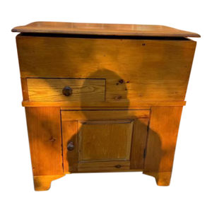 Antique Early American Rustic Style Dry Sink Blanket Chest