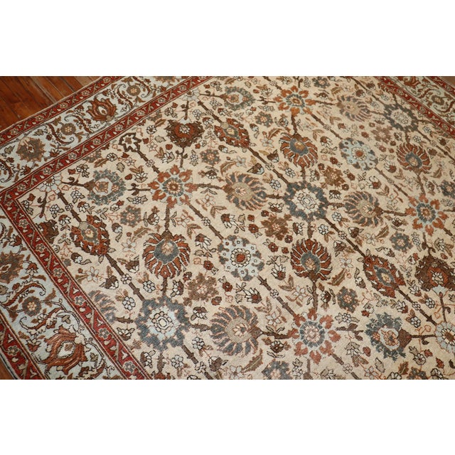 Persian Antique Decorative Tabriz Rug Rug For Sale - Image 3 of 8
