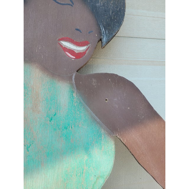 Vintage 1960's 7-Foot Tall Hand Painted Plywood Cutouts - Ike & Tina Turner Revue For Sale - Image 12 of 18