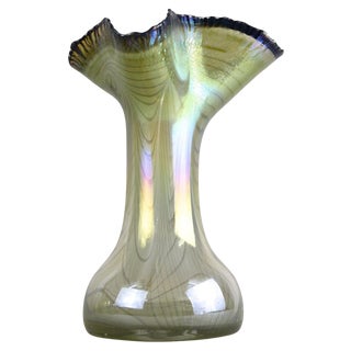 Iridescent Glass Vase by E. Eisch, Germany, 1982 For Sale