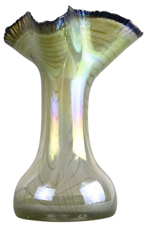 Iridescent Glass Vase by E. Eisch, Germany, 1982