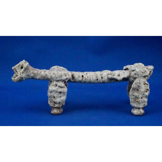 Gray Carlo Zauli School, Stylized Dog, Italy, 1920s, Acid-Treated Ceramic For Sale - Image 8 of 18