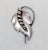 Mid-Century Modern Vintage Signed Napier Silvertone Leaf Fur Clip For Sale - Image 3 of 6