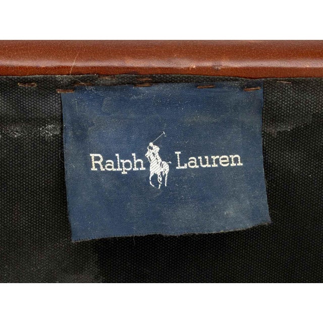 Ralph Lauren Leather Club Armchair & Ottoman For Sale - Image 12 of 12
