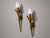 1950s Mid 20th Century Neoclassical, Monumental Torchiere Wall Sconces, Brass, Glass - a Pair For Sale - Image 5 of 12