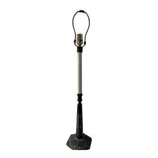 Mid 20th Century Tall Art Deco Patina Finish Lamp For Sale