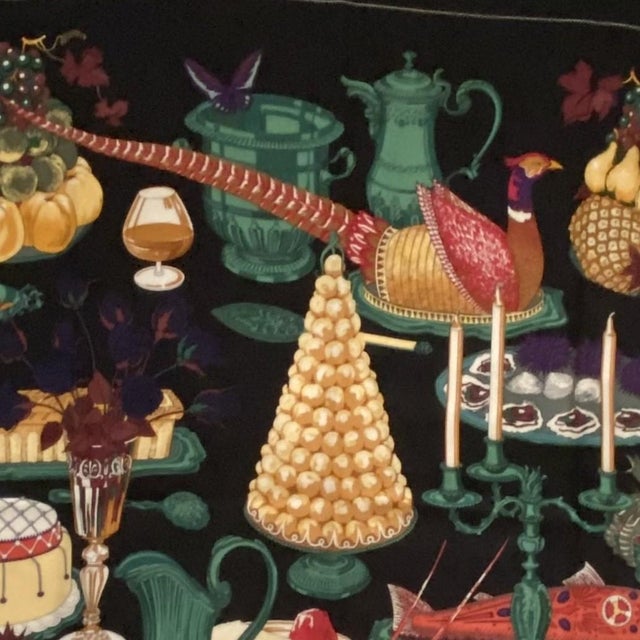 Gastronomie by Christiane Vauzelles. 100% silk, with hand-rolled edges. Years of Issue 1963-1965. Discontinued....