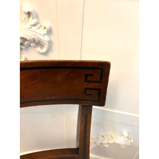 Antique English Regency Mahogany Klismos Side Chairs, 1820s, Set of 2 For Sale - Image 9 of 16